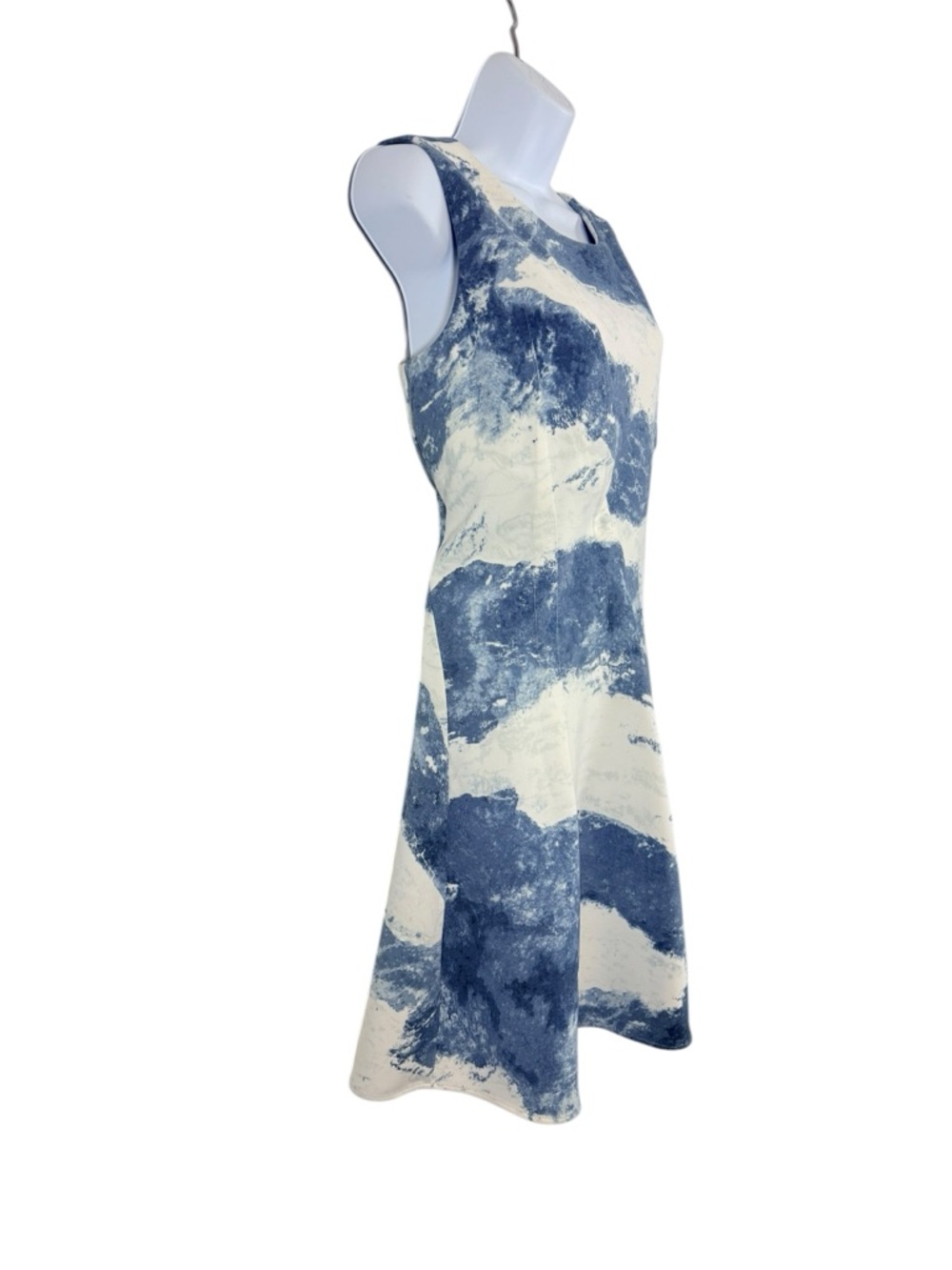 NIC+ZOE Blue and Cream Mini Dress - Picture 2 of 12